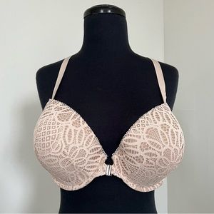 Victoria’s Secret Dream Angels Lined Demi Lace up Back Bra, 36DDD